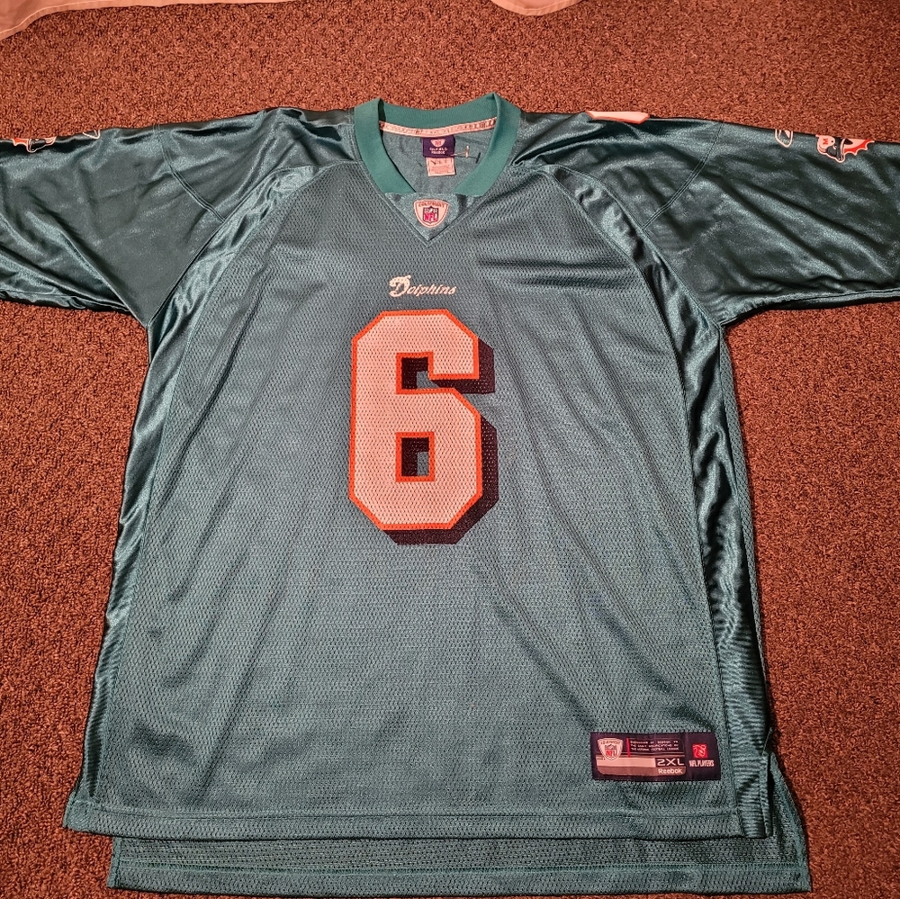 Reebok On Field Miami Dolphins White 6 Football Jersey 2XL